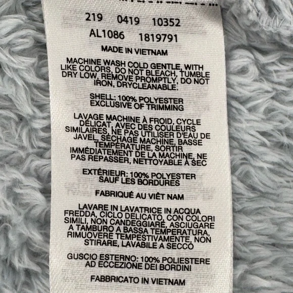 Columbia Fire Side II Textured Fleece Jacket L Full Zip Cloud Gray - Picture 9 of 9